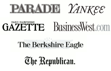 logos for Parade, Yankee, Hampshire Gazette,BusinessWest,Berkshshire Eagle,Rebublican